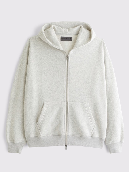 Abercrombie & Fitch Other - Abercrombie & Fitch Light Heather Gray Essential Full-Zip Hoodie